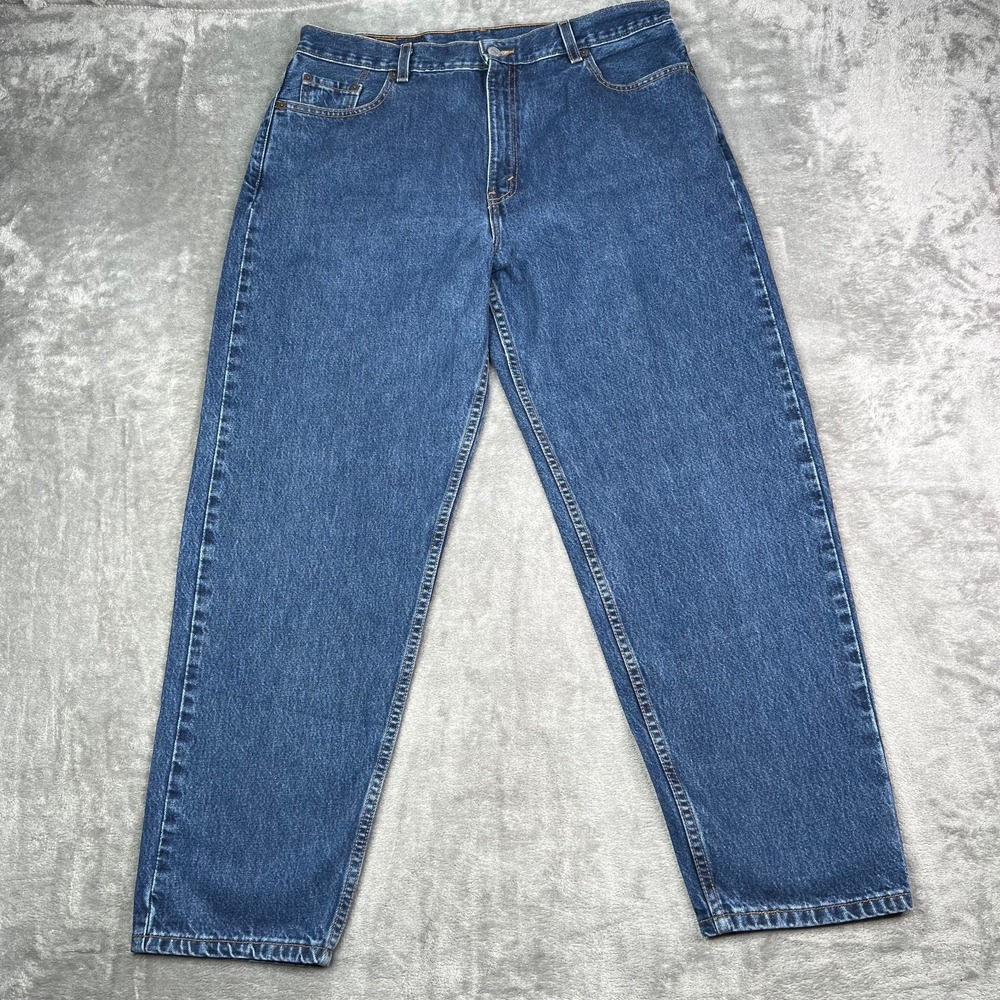 VTG Levis 560 Jeans Women 16 Short Blue Loose Fit Straight Leg Denim Made in USA